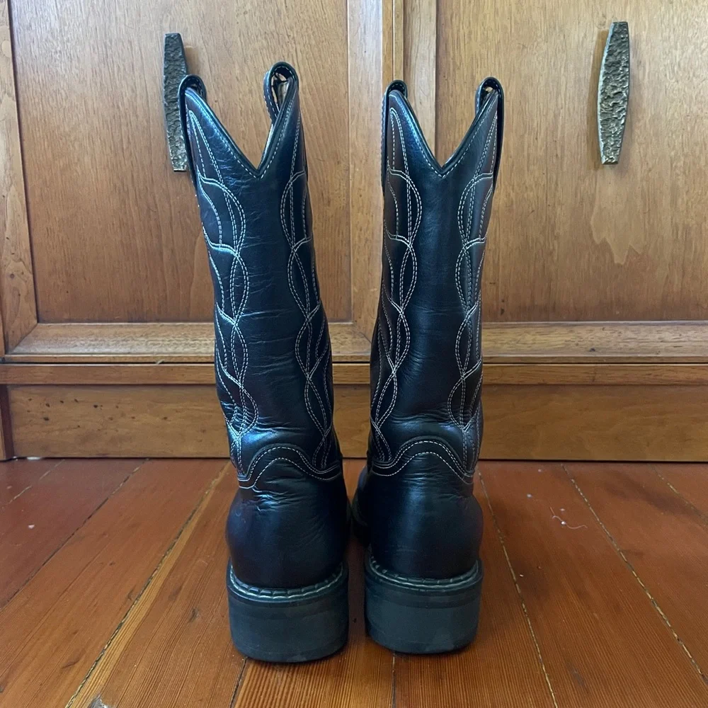 John Fluevog Vintage Flame Cowboy Boots W6 - Picture 3 of 6